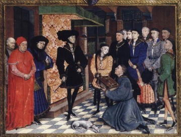  Rogier Art Painting - Miniature from the first page of the Chroniques de Hainaut Rogier van der Weyden